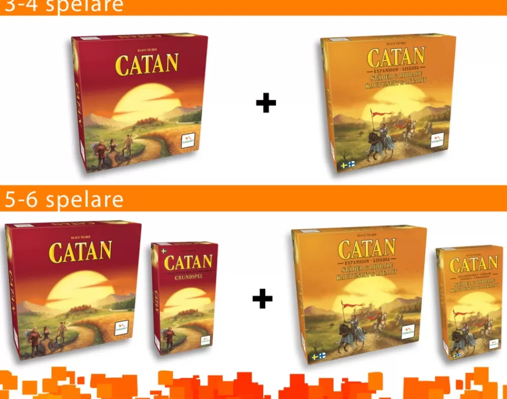 Cheap Lautapelit Catan: Stader & Riddare 5-6 Spelare (Exp.)