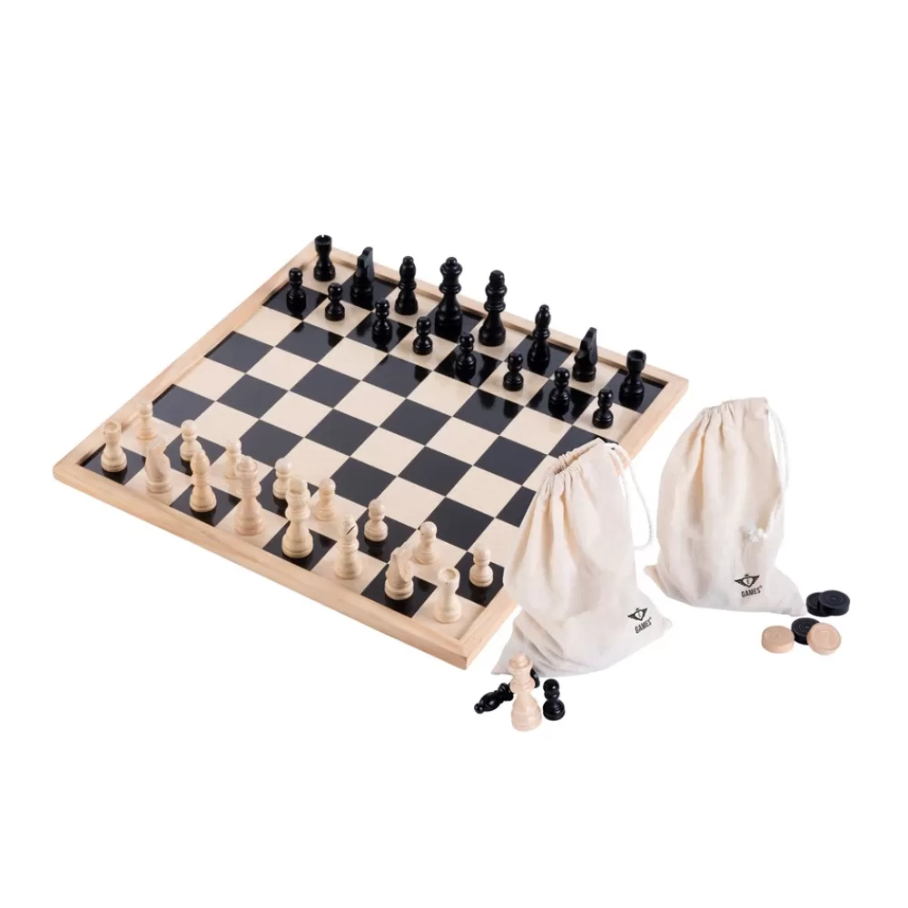 Longfield Games Chess Checkers Basic Set | Klassiska