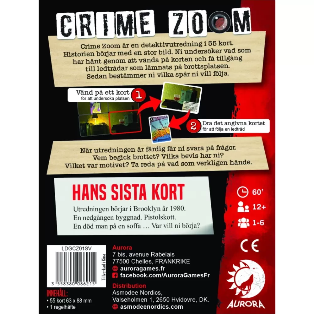 Lucky Duck Crime Zoome: Case 1 - Hans Sista Kort (Swe) | Kortspel