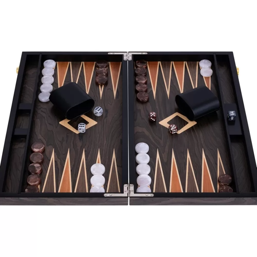 New Longfield Games Longfield Backgammon Large Brown Ebony