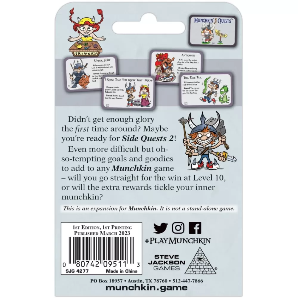 Sale Steve Jackson Games Munchkin Side Quests 2 (Exp.)