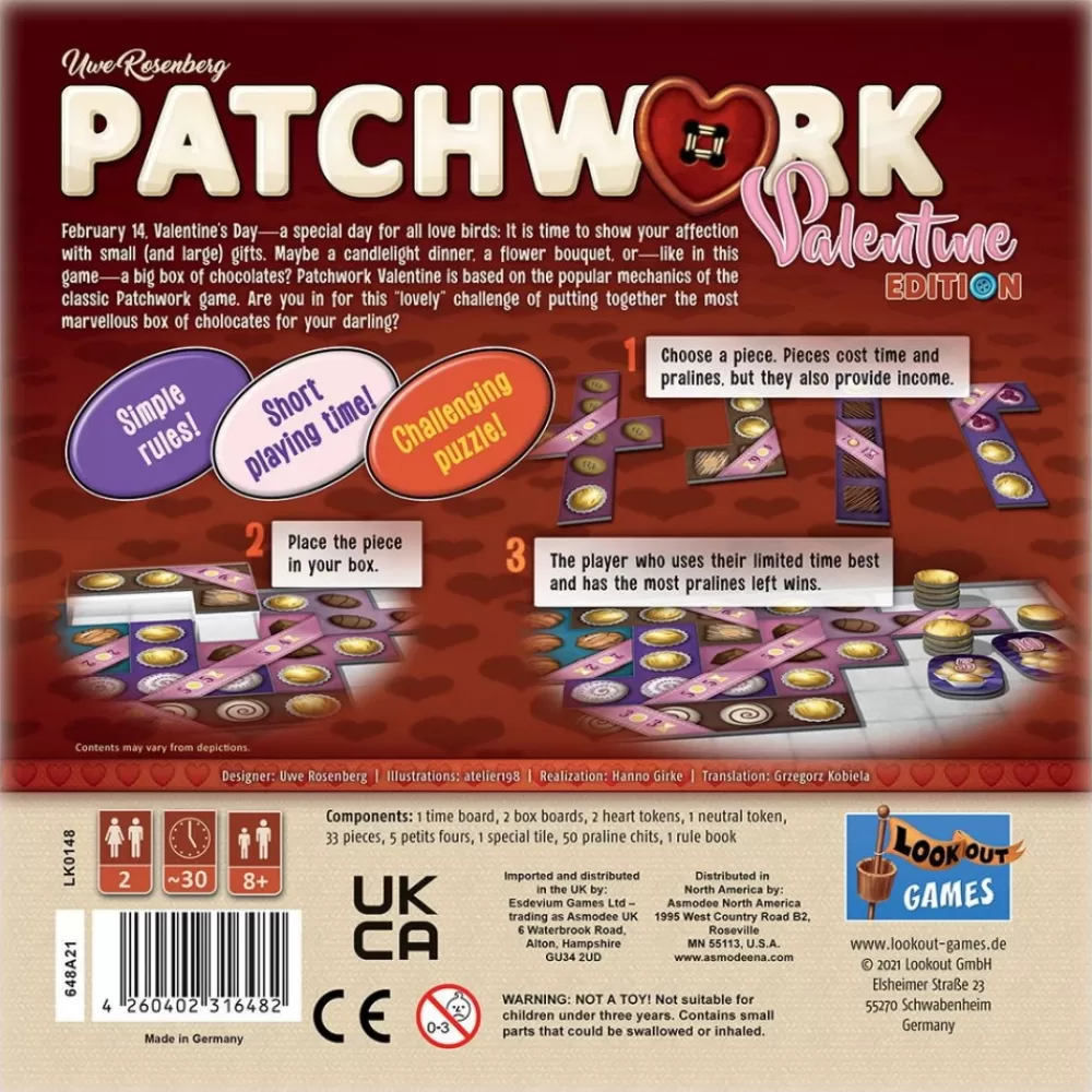 Lookout Games Patchwork: Valentine''S Day Edition | Familjespel