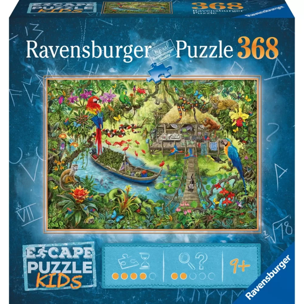 Ravensburger Pussel: Escape Kids - Djungelexpeditionen 368 Bitar | Knep & Knåp