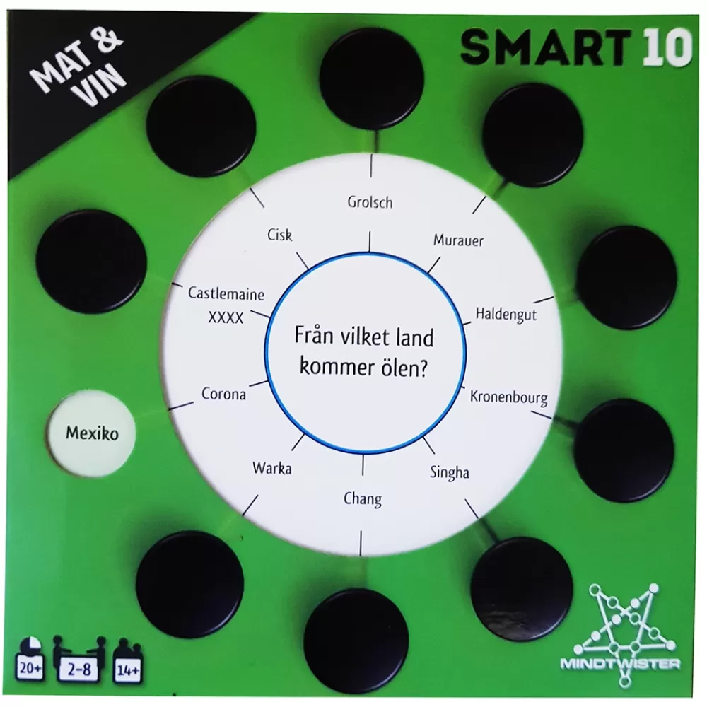 Store Mindtwister Smart 10: Fragekort Mat & Vin (Exp.)